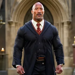 Dwayne Johnson in Hogwarts, professional photography