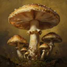 epic professional digital art of startling mushroom, faint golden moody atmospheric lighting, painted, intricate, detailed, detailed, foreboding, by leesha hannigan, wayne haag, reyna rochin, ignacio fernandez rios, mark ryden, iris van herpen,, epic, stunning, gorgeous, much wow, cinematic, masterpiece.