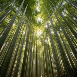 ultra wide angle photo of the shunan bamboo forest, majestic!!! beautiful!!!, ethereal!!! ultra realistic, golden hour, volumetric lighting, sharp focus, in the style of national geographic, large format camera
