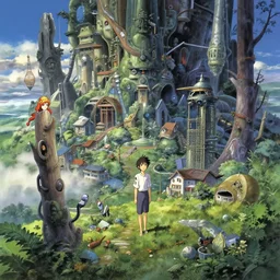 An anime movie background matte painting of a surreal alternate dimension, fantasy, by Makoto Shinkai, trending on Artstation, highly detailed