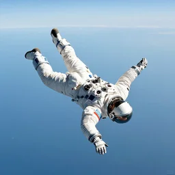 a man falling from space, with watermark, stock image, photorealistic, ultra high resolution, ultra detailed, 8 k, lots of watermarks