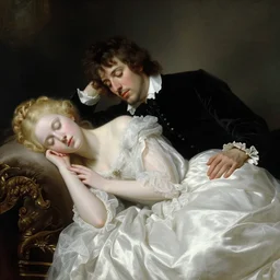 blonde beautiful pale skin sleeping princess by franz xaver winterhalter and delphin enjolras and rebecca guay