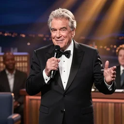 Jay Leno as Conan Obrien hosting a late night talk show