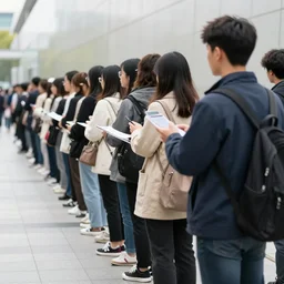 people waiting in line to buy air