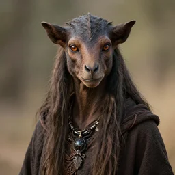 portrait of a khajiit in the style of realism.