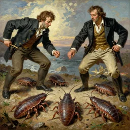 tardigrades attacking french revolution, socialist realism painting, by jakub rozalski artgerm and greg rukowsky highly detailed