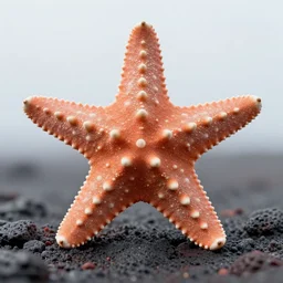 starfish made of lava, realistic, 8 k