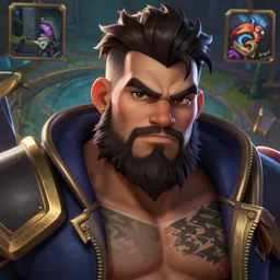 the notorious b. i. g. as a character in the game league of legends, with a background based on the game league of legends, detailed face, epic lighting, rendered in unreal engine 5, sharp, highly detailed