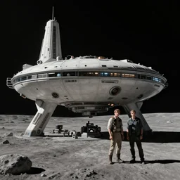 greg rutkowski and raymond swanland digital painting of a planetary base, like a scifi action movie, lunar landscape in the background, unreal engine, hyper realism, realistic shading, cinematic composition, blender render, octane render, ultrawide shot, 3 5 mm film