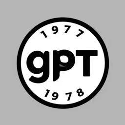 swiss modernist circular logo for the company gpt, black and white, helvetica typeface, 1 9 7 0 s 1 9 7 8, gpt