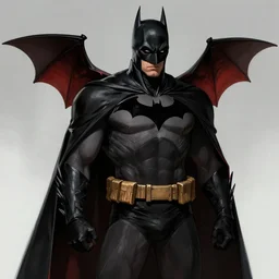 A horror character concept based on batman, trending on artstation, digital art