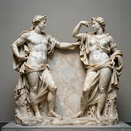 metropolitan museum of art, art gallery, realism, extreme detail, marble, stone, symmetrical composition