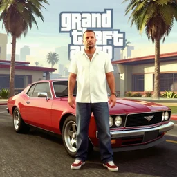a photorealistic screenshot of Grand Theft Auto VI,