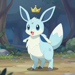 A Glaceon ice princess, beautiful, trending on art station n- 9