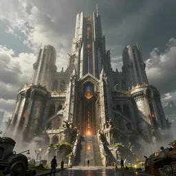 scifi brutalist gigantic castle, photography