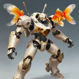 a goldfish piloting a mech suit art by livia prima, artgerm, greg rutkowsk