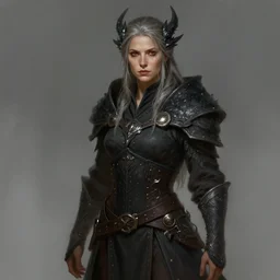 medium-length portrait of a female dragonborn wearing a dark robe, highly detailed, digital painting, concept art, fantasy art, D&D