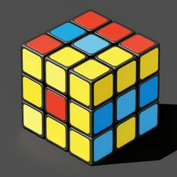 rubik's cube, comic book, matte colors, illustration concept art, sylvain sarrailh, jean arp