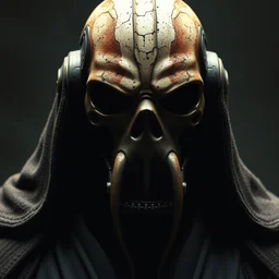 portrait photo of bane plagueis mandalorian general grievous from star wars, cinematic lighting, sharp focus, photo digital colored stipple by edward gorey and kim jung gi