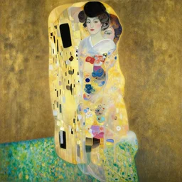 painting of an irish woman in flowing translucent kimono by james jean, yukio - e, klimt