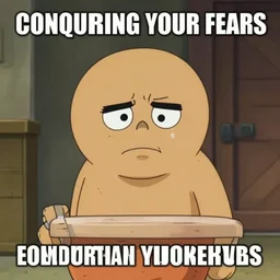 a meme about conquering your fears