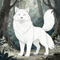 a beautiful furry creature never seen before in the forest, illustration, fantasy art illustration, line art, fine detailed lines, hyper detailed, artstation, octane render, v ray collection, 3 d character model, dreamworks, cgsociety, cinema 4 d, nvidia