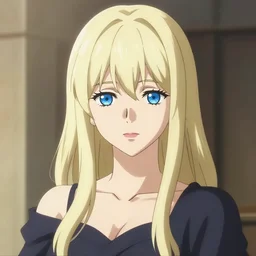 anime art full body portrait character concept art, anime key visual of elegant young female, platinum blonde straight bangs blue eyes, finely detailed perfect face studio lighting delicate features directed gaze, trending on pixiv fanbox, painted by greg rutkowski makoto shinkai takashi takeuchi studio ghibli