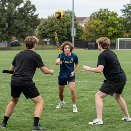 some nerds ( they do be somewhat athletic though ) playing quidditch at iu