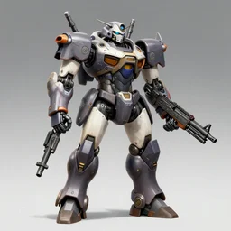 no guns life, mobile combat suit firearm rococo robot, smith wesson 6 8 6 mecha android, detailed illustration, concept art, smooth, sharp focus, by tasuku karasuma, gaston bussiere, katsuya terada, nc wyeth, bandai macross box art, canon eos
