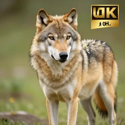 professional photograph of a light brown gray and cream wolf, high quality, hd, 8 k, 4 k, magnificent, award - winning, nature, nature photography, awe - inspiring, highly detailed, amazing