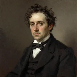 “portait of alfred cortot in style amercian gothic”