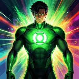 symmetry!! stunning close up shot portrait of green lantern!! by victo ngai, kilian eng vibrant colours, dynamic lighting, digital art, winning award masterpiece, fantastically beautiful, illustration, aesthetically inspired by beksinski and dan mumford, trending on artstation, art by greg rutkowski, 8 k