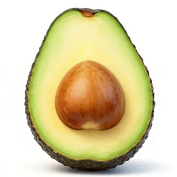 a perfect avocado half with only a super unproportionally tiny seed, by leonardo da vinci