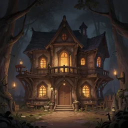 interior witch's house, fantasy art, in the style of greg rutkowski, illustration, epic, fantasy, cinematic, intricate, hyper detailed, artstation, concept art, smooth, sharp focus, ray tracing