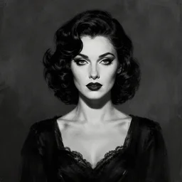 femme fatal noir 1 9 2 0, character portrait, sharp, digital matte painting, art by luis royo, greg rutkowski, wlop, dramatic lighting, trending on artstation