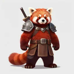 red panda as warhammer character, digital illustration portrait design, by android jones and greg rutkowski, retrowave color scheme, detailed, cinematic lighting, wide angle action dynamic portrait