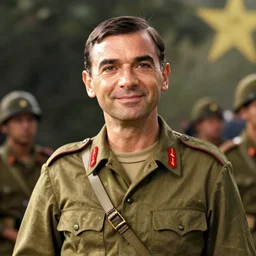 Archival photo of Mr Bean as a soldier in the Vietnam War