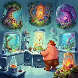 photo cartoon bd illustration comic manga painting of laboratory environement : 5 fantasy environement, digital painting : 1 fat brush concept sketch artist bd enki bilal : 1 0