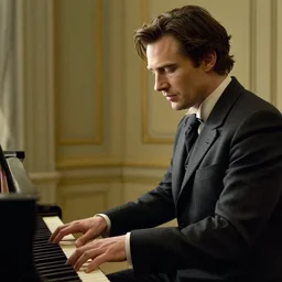 henry cavill playing piano, autochrome