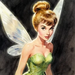 portrait, Grace Kelly as Tinker Bell, watercolor, dramatic lighting, cinematic, establishing shot, extremely high detail, foto realistic, cinematic lighting, pen and ink, intricate line drawings, by Yoshitaka Amano, Ruan Jia, Kentaro Miura, Artgerm, post processed, concept art, artstation, matte painting, style by eddie mendoza, raphael lacoste, alex ross