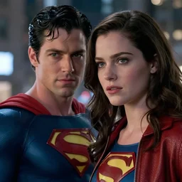 movie beautiful superhero couple closeup, DC Marvel fashion, VFX magic powers at night in the city, city street, beautiful skin, natural lighting by Emmanuel Lubezki