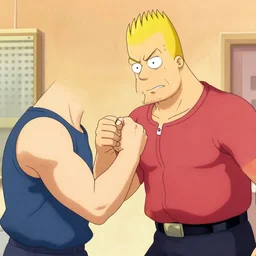 Hank hill arm wrestling One Punch Man