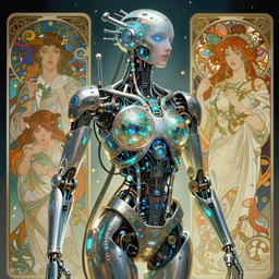 digital artwork, illustration, cinematic camera, bright lights, vivid colors, elegant biomechanical machinery, intricate, biomimicry, bioluminescence, the ghosts in the machine, cyberpunk concept art by artgerm and Ruan Jia and Alphonse Mucha and Greg Rutkowski, highly detailed, elegant, intricate, sci-fi, sharp focus, dramatic lighting, octane render, trending on Artstation HQ, deviantart