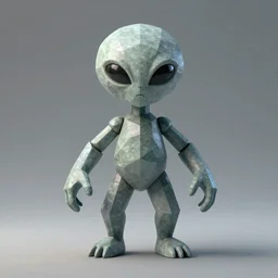 an alien life form made of geometric shapes