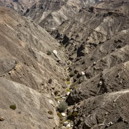 The valley of bones, high angle looking down, nature