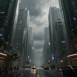 massive grey space future cyforce cyberpunkcity street scene, photoreal, dramatic, cinematic, detailed, magnificiant, realistic, photo real, unreal engine 5, rule of thirds, dynamic lighting, in the style of eddie mendoza and sebastian luedke
