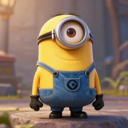 real - life minion as a world of warcraft character, 8 k, 5 0 mm, f 2. 8, photography