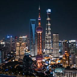 cyberpunk city, Shanghai, highly detailed