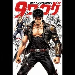 9 0 s seinen horror action manga cover art, mangaka ilya kuvshinov
