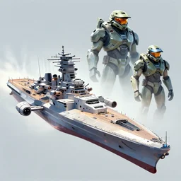a spaceship inspired by a battleship and maschinen krieger, ilm, beeple, star citizen halo, mass effect, starship troopers, elysium